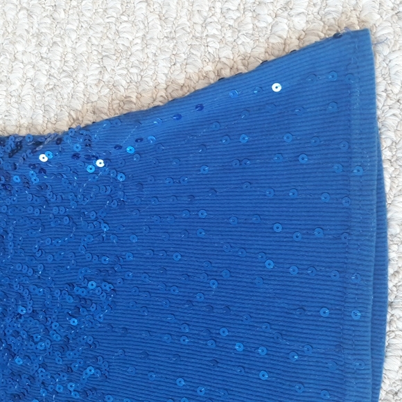 Blue Sequin Sleeveless Top Size Small - Picture 12 of 15